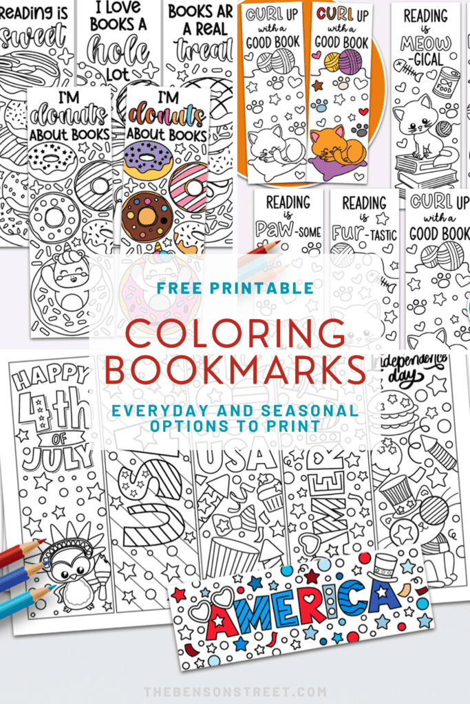 Free Printable coloring bookmarks everyday and seasonal options to print