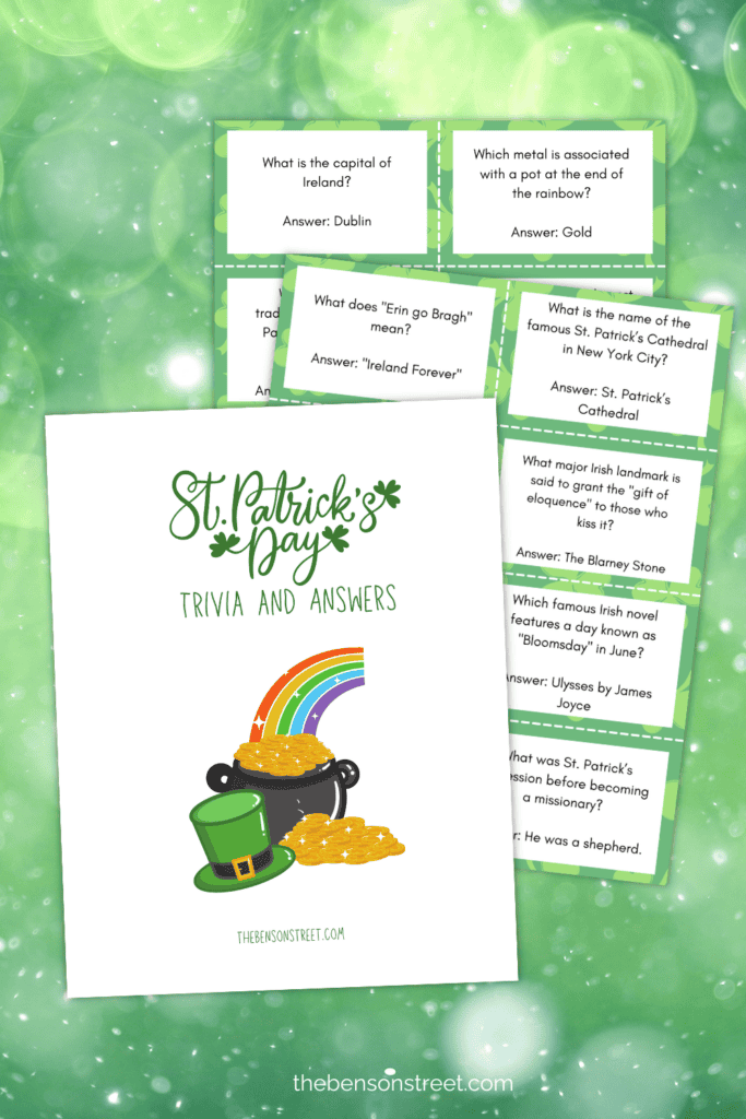 Free to print St. Patrick’s Day Trivia Questions and Answers