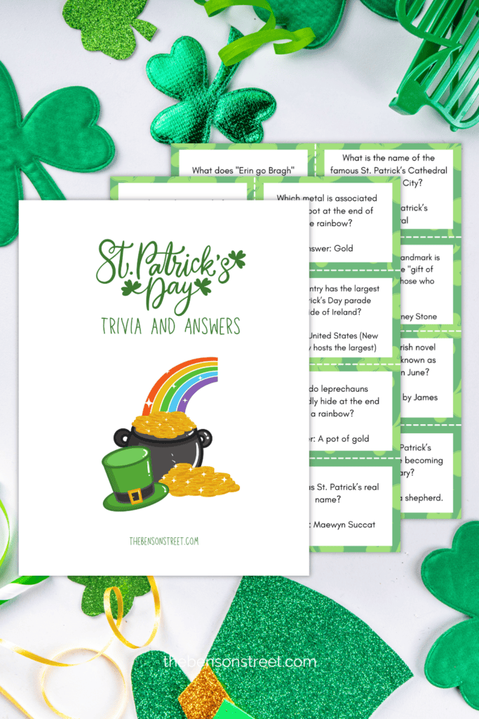 Over 50 trivia questions to print and cut for St. Patrick's Day
