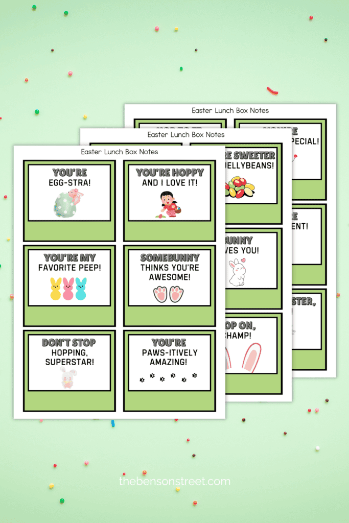 Print off and pack in a lunch. Free printable easter lunch notes for kids