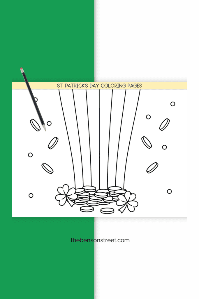 Rainbow with gold at the end free printable