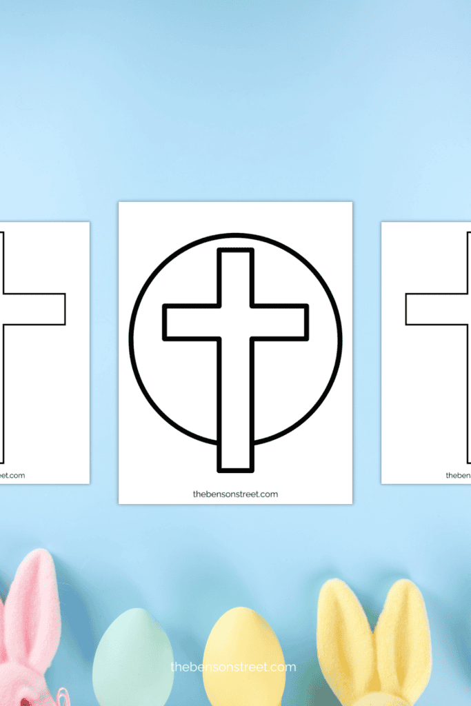Simple Cross Templates for Easter crafts and coloring