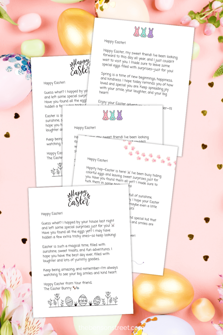 Surprise kids with a letter from the Easter Bunny on Easter Morning with these free printable letters