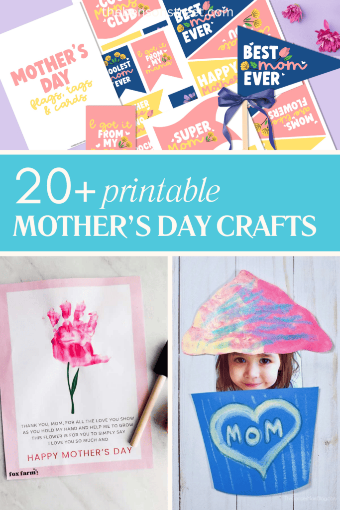 20+ printable Mother's Day crafts for kids to make for mom