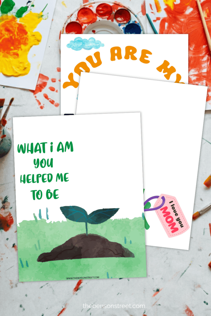 Blank Templates for adding handprints for Mom for Mother's Day Art Project