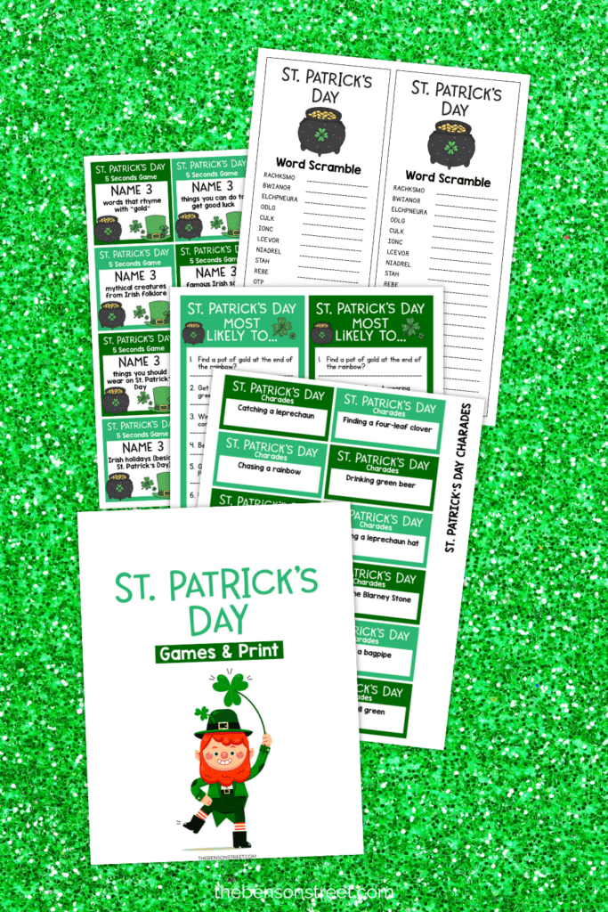 Bundle of St. Patrick's Day Games free to print