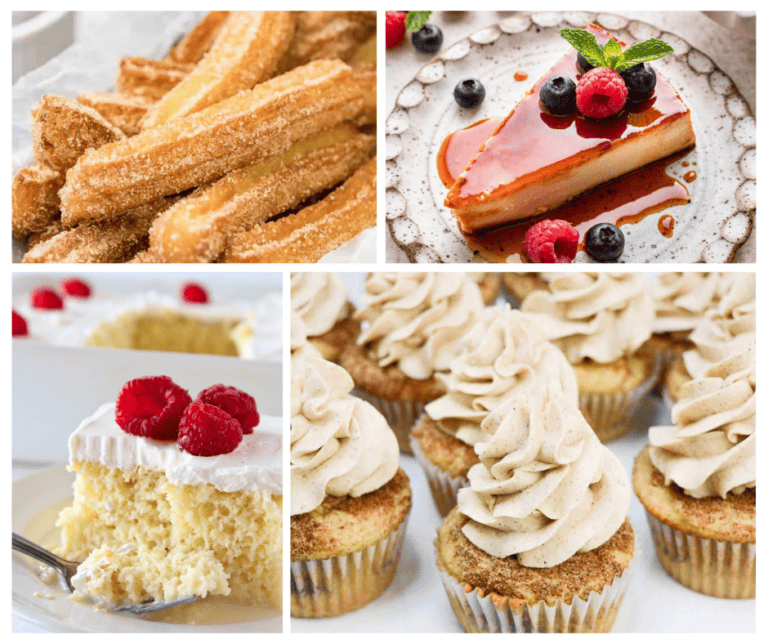 Collage of four Cinco de Mayo Desserts