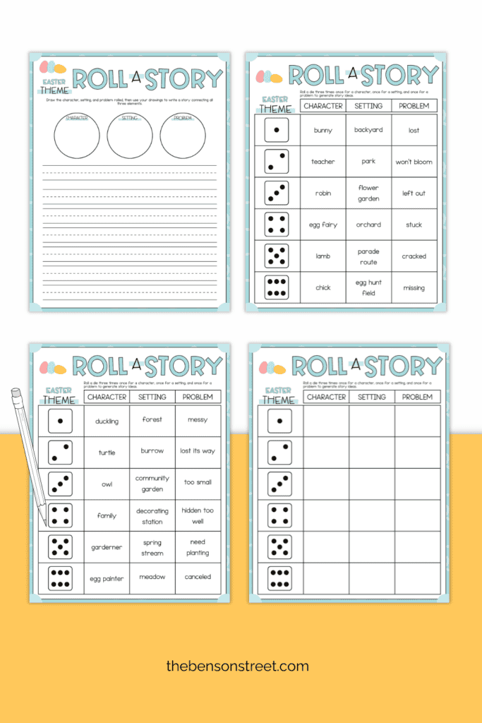 Creative writing project for writing a Easter themed story free printables