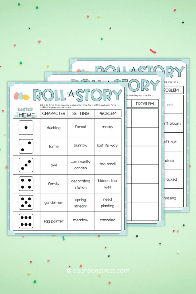 Easter Dice Roll A Story Printables for writing