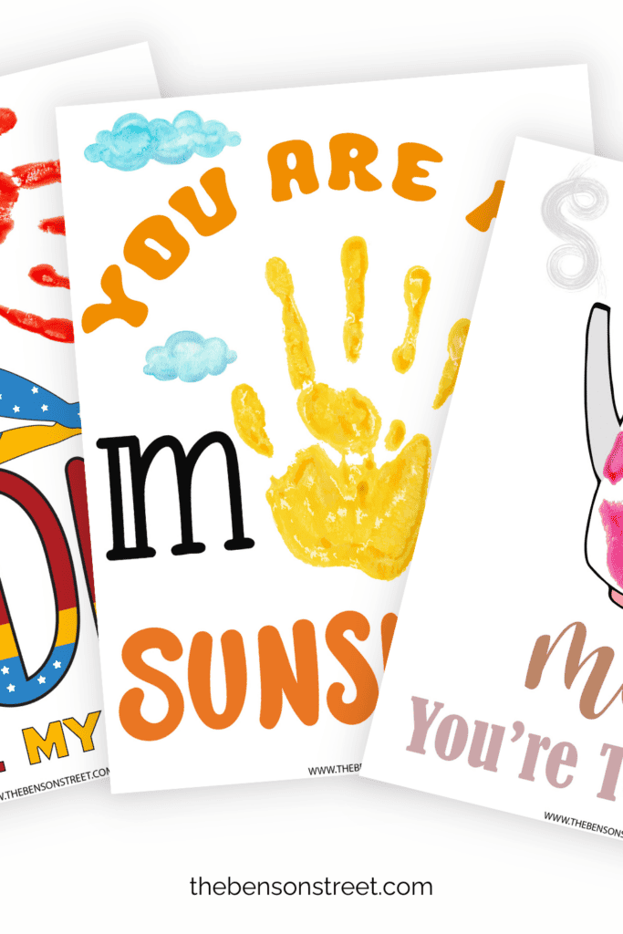 Free Printable Handprint Art Templates for Mother's Day three examples