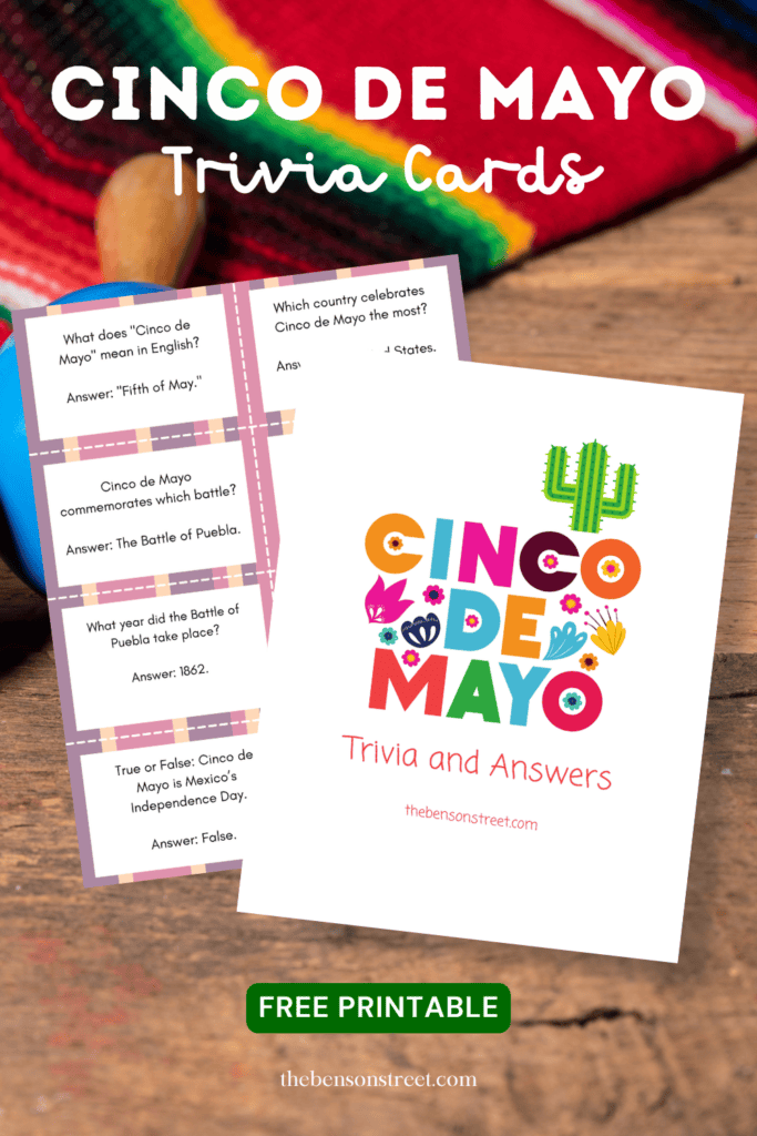Free Printable cinco de Mayo Trivia Cards Set