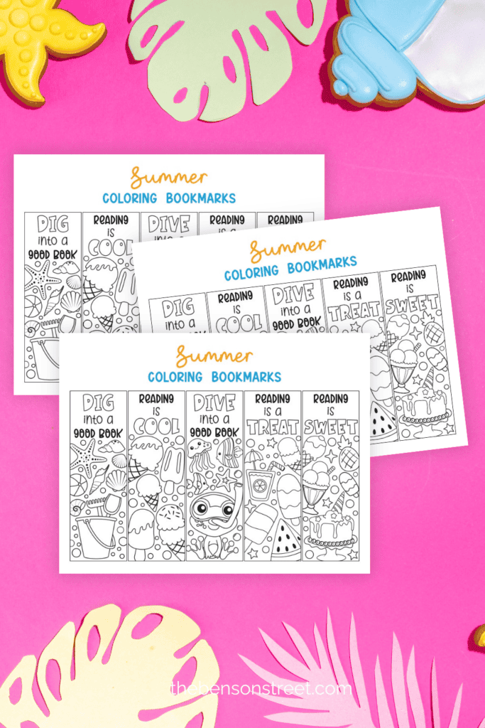 Free printable bookmarks for kids for summer