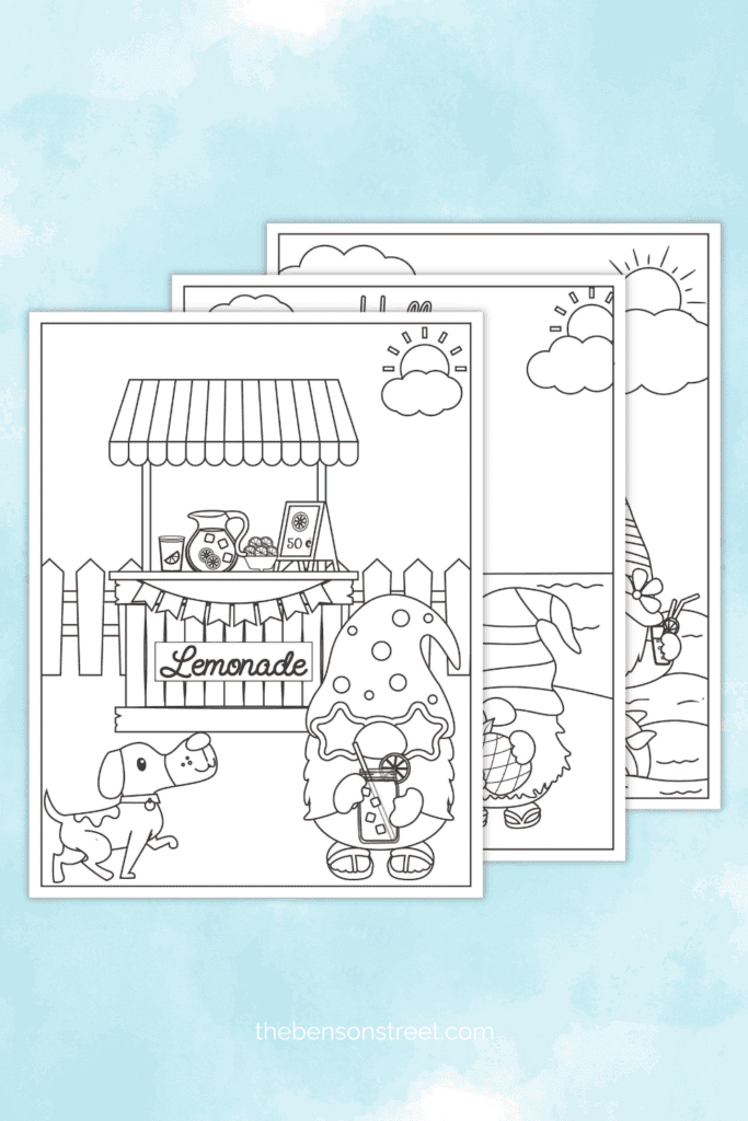 Free summer coloring pages free to print for kids