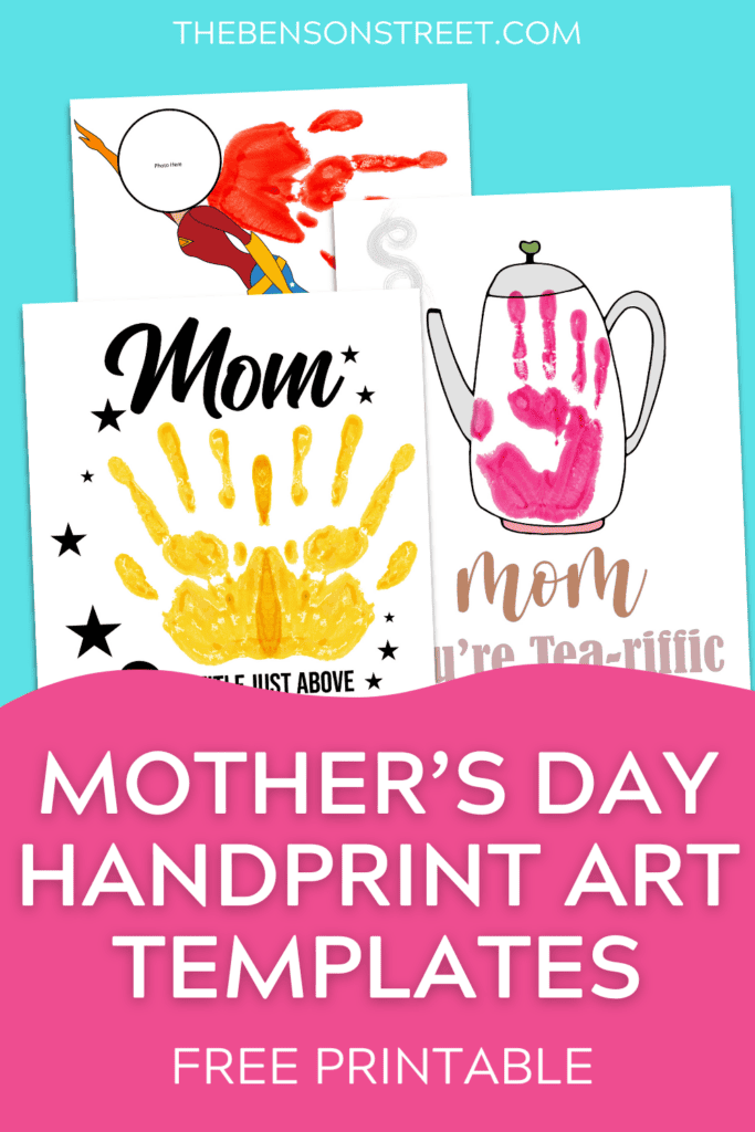 Mother's Day Handprint Art Templates free printables