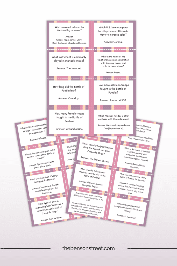 Quick and easy free printable Cinco de Mayo trivia questions