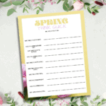 Spring Think Quick Printable Game Sheet