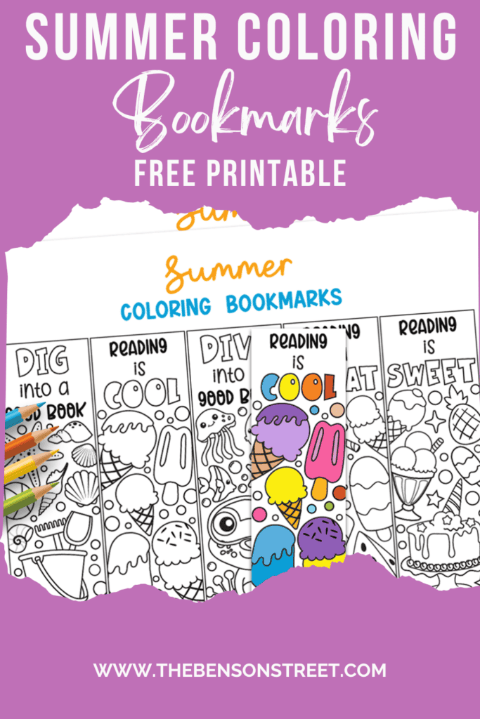 Summer Coloring Bookmarks Free Printables