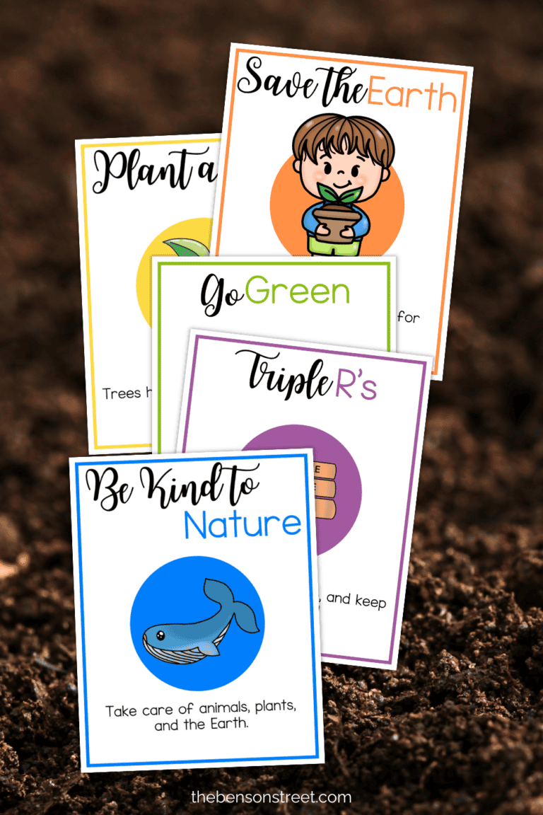 Think about the Earth on Earth Day April 22nd with awareness posters to print