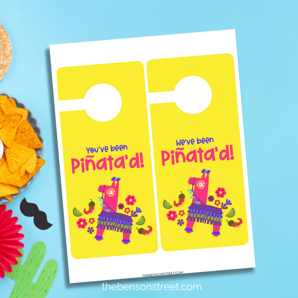 You've been pinata'd printable door signs 
