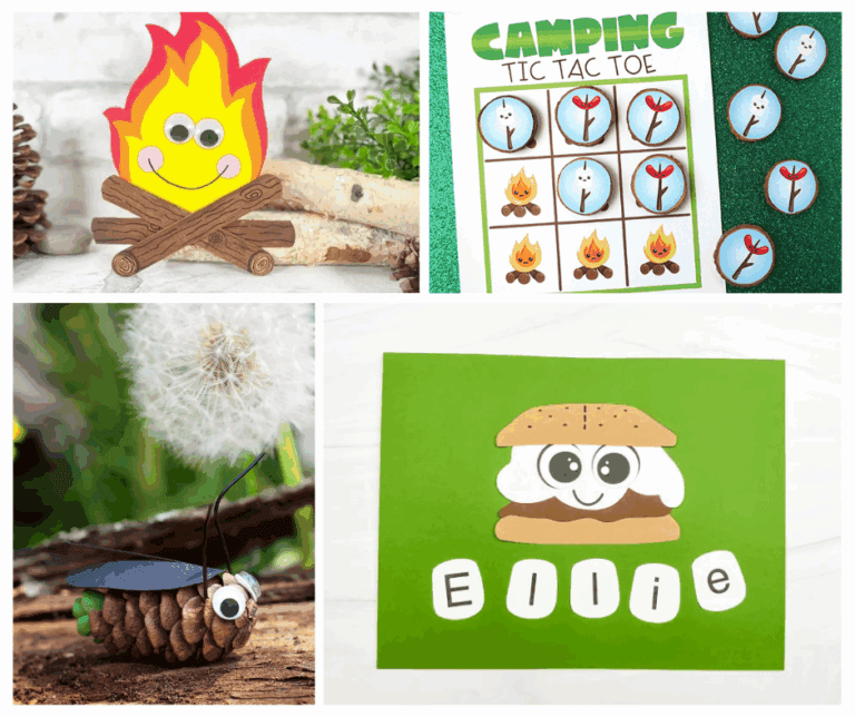 Camping Themed Crafts and Activities for Kids