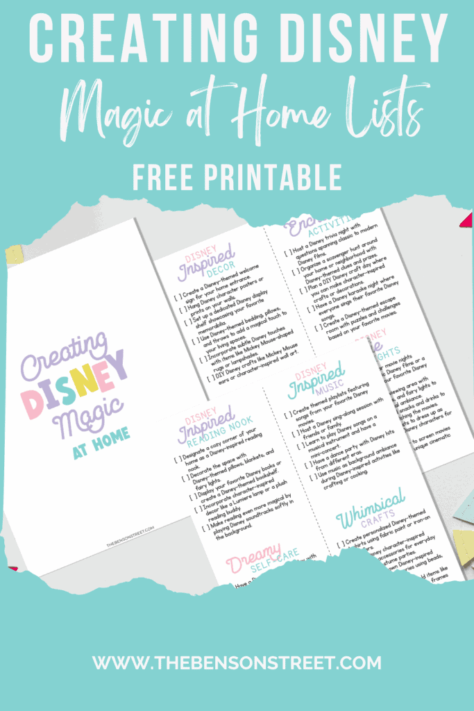 Creating Disney Magic at Home Lists free printable