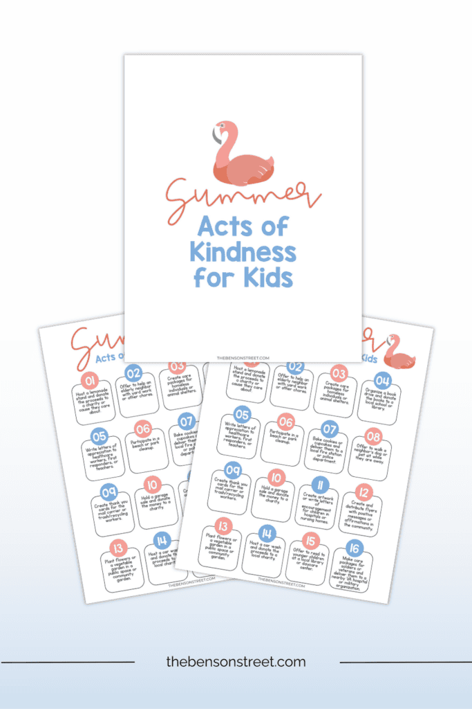 Fun Ideas for summer random acts of kindness for kids boredom buster
