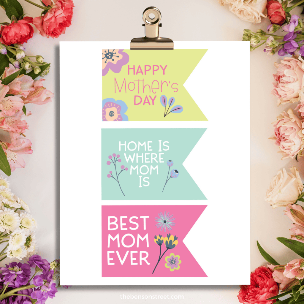 Mother's Day Breakfast Tags for breakfast in bed