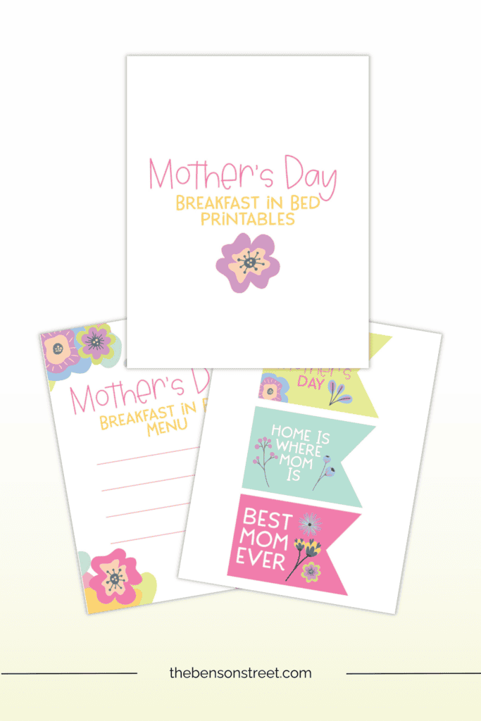 Set up a mother's day breakfast in bed with these printables