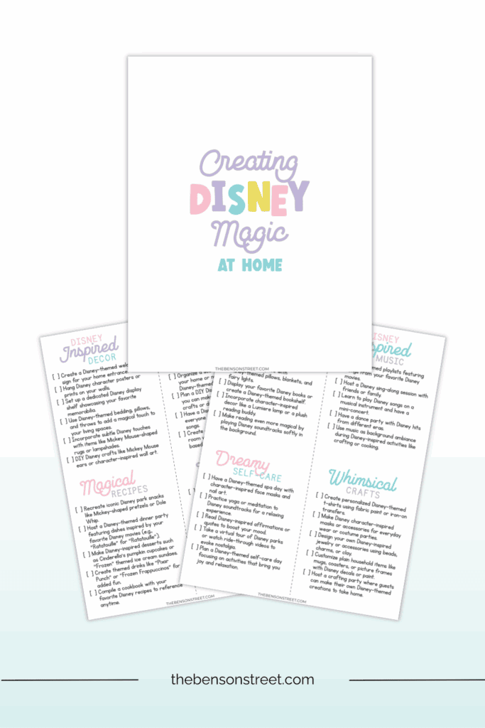 Ways to have fun with a disney theme with 8 free printable lists