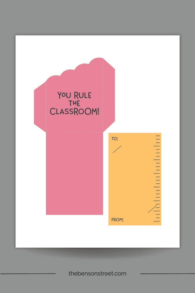 You rule the classroom gift card holder for teachers