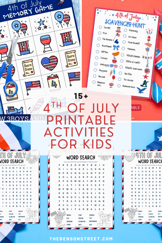 15+ 4th of July Printable Activities for Kids
