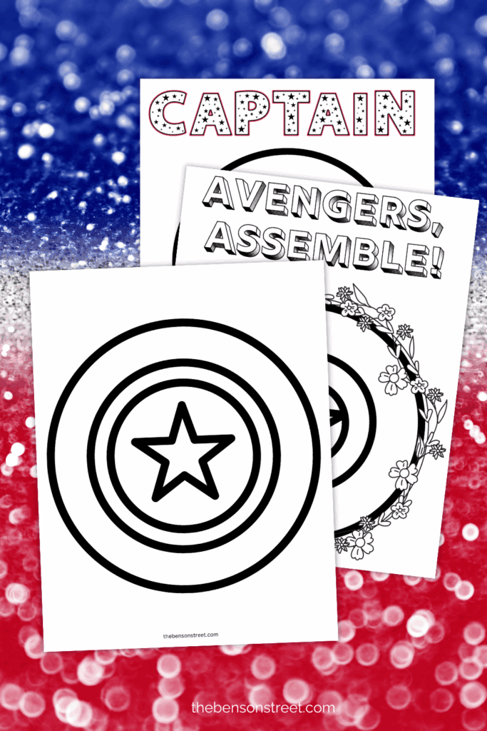 Avengers Captain America Coloring Pages free to print and customize