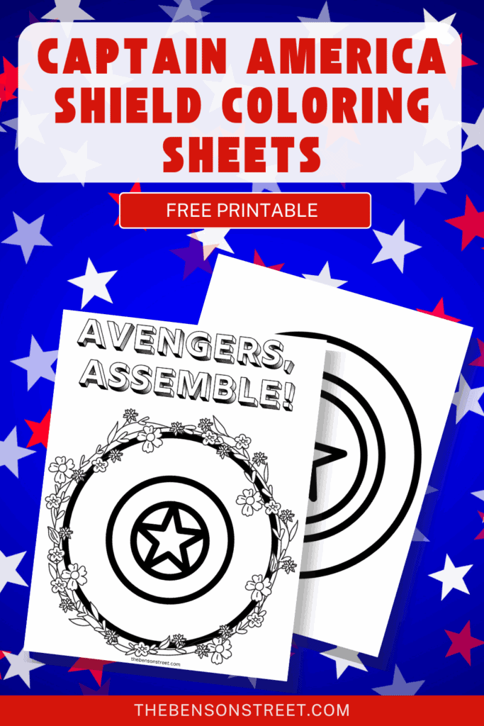 Captain america shield coloring sheets