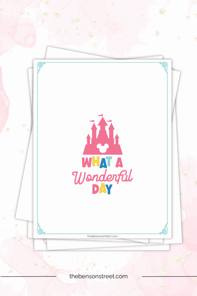 Free Printable Autograph Page to take to Disney Parks