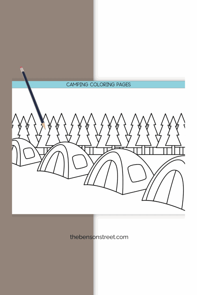 Free printable camping coloring pages set of ten different examples