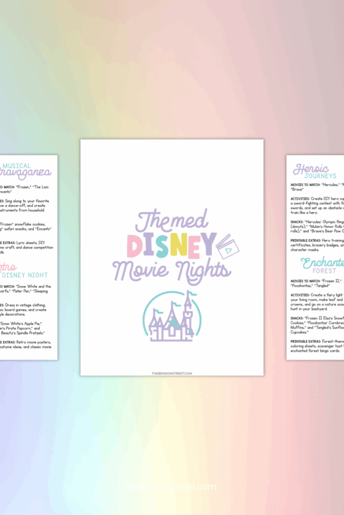 How to throw a fun Disney Movie night with themed ideas in a free printable