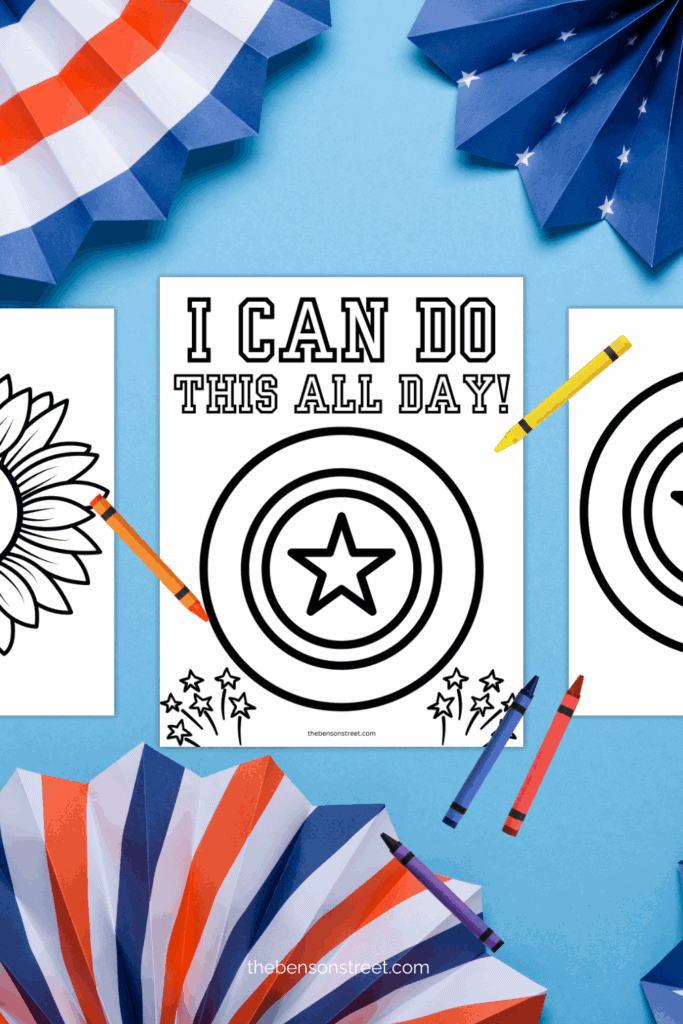 I Can do this all day captain america shield coloring pages