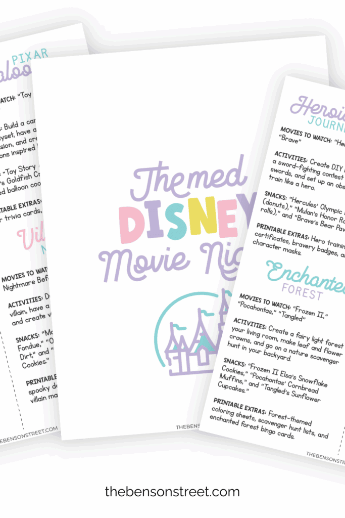 Themed Disney Movie Nights for a fun night at home