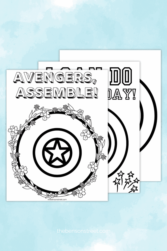 Three different Captain America Shields Free Printable