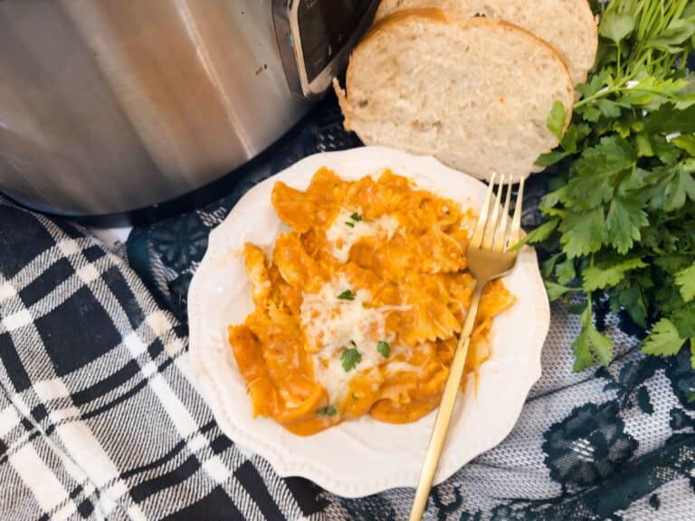 Plate of pink sauce pasta viral recipe