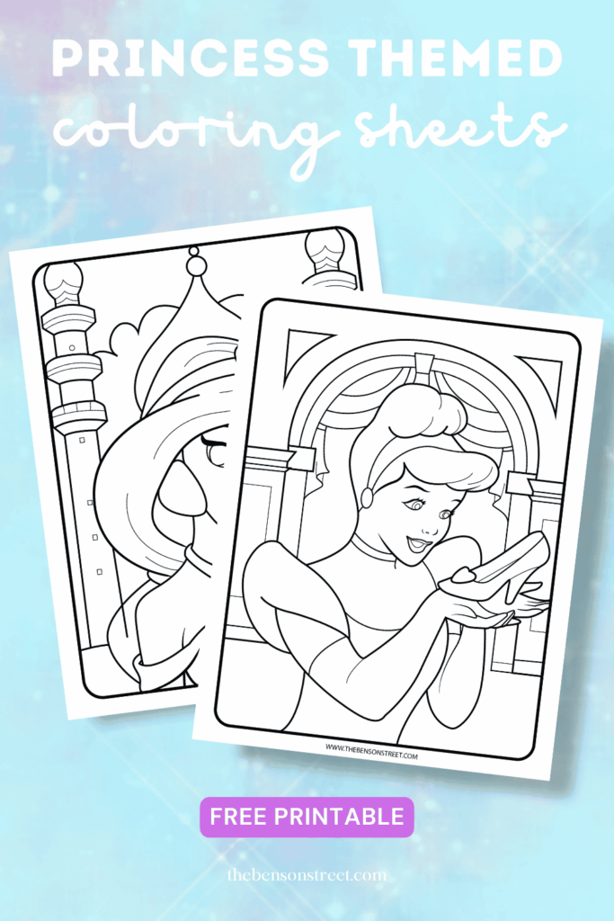 Princess Themed Coloring Sheets