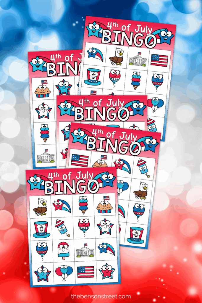 Printable Fourth of July Bingo Cards Game