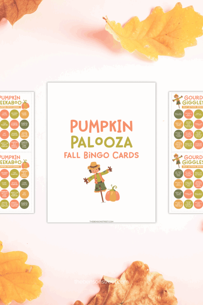 Free Fall Bingo Cards with things to do during the fall