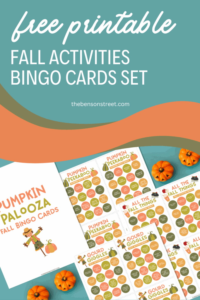Free Printable Fall Activities Bingo Cards Set