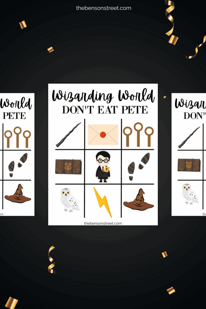 Free Printable Fun game of wizarding world don't eat pete