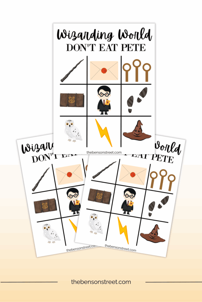 Free printable game board of Harry Potter Wizarding Don't Eat Pete