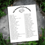 FREE Checklist Printable List of U.S. National Parks Free printable page with a list of all the U.S. national Parks Checklist