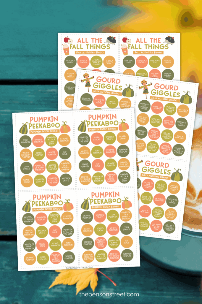Get ready for fun in the fall with themed bingo cards