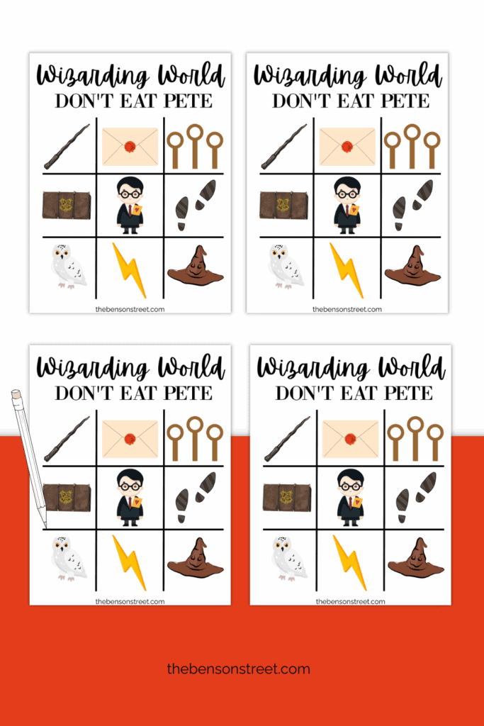 Harry Potter Don't Eat Pete Wizarding game free printable