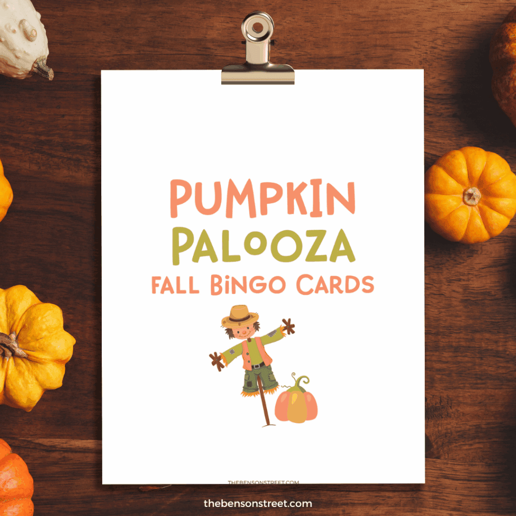 Head out to the pumpkin patch with some fun fall bingo cards to print